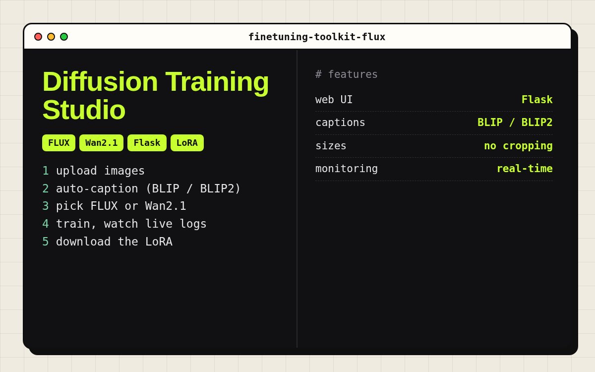 Diffusion Training Studio preview